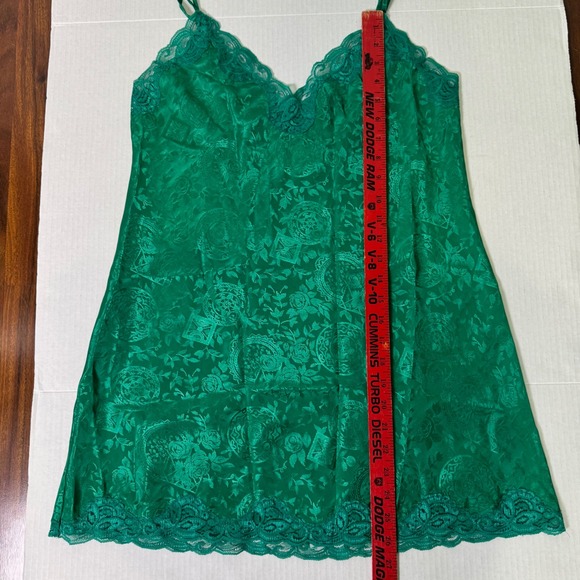 Victoria's Secret Vintage Gold Label Floral Satin Slip Dress Lace Women's Size S - Picture 7 of 7